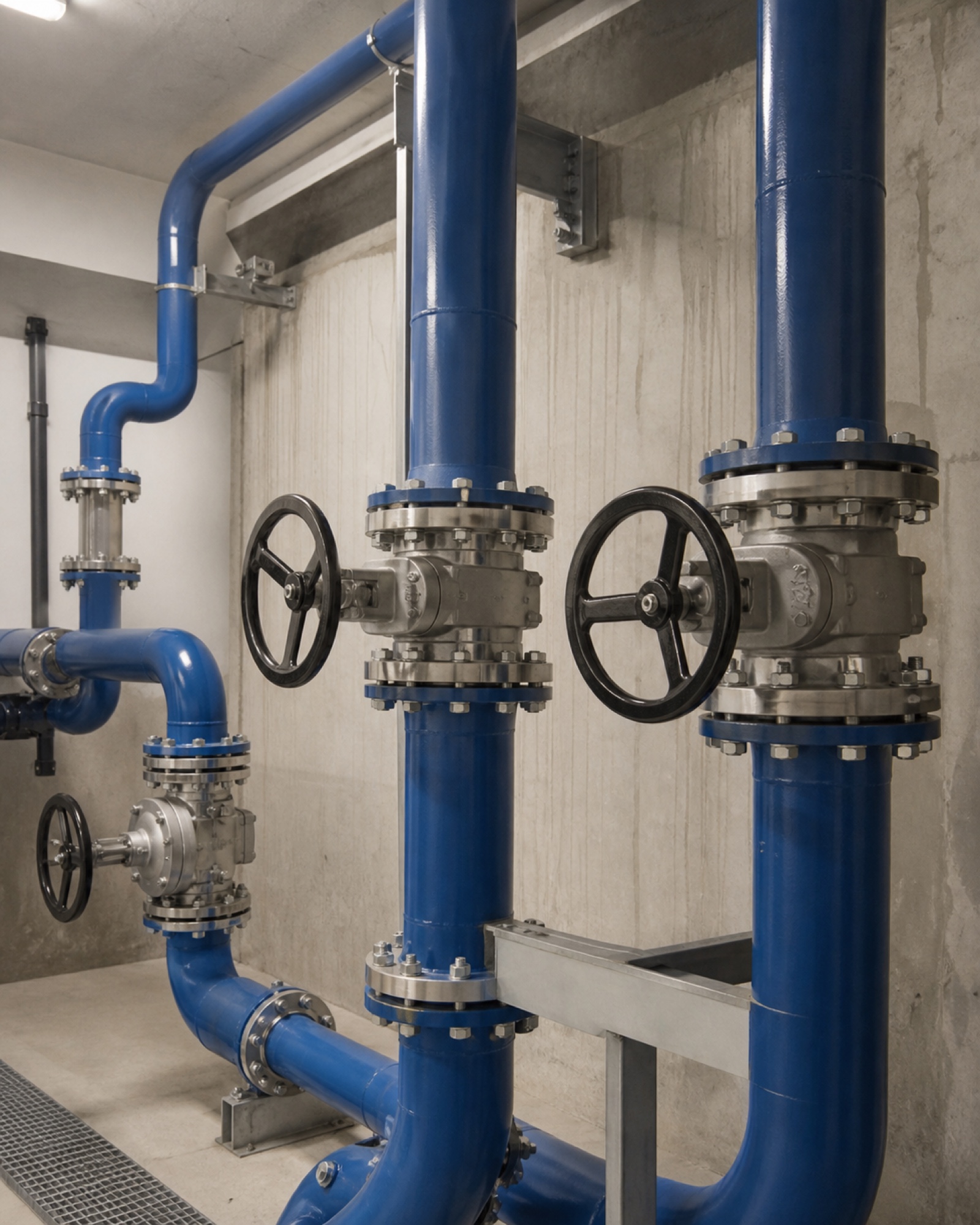 Armaturen und Rohrleitungen im Behälterbauwerk